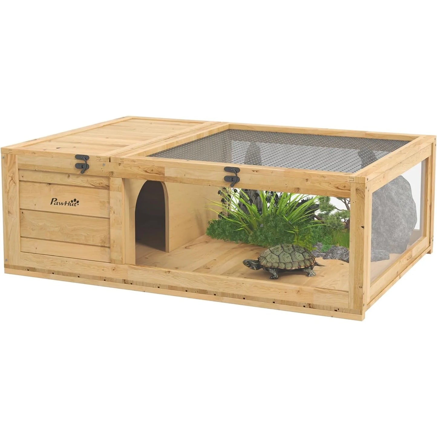 Wooden Tortoise House Indoor & Outdoor Habitat
