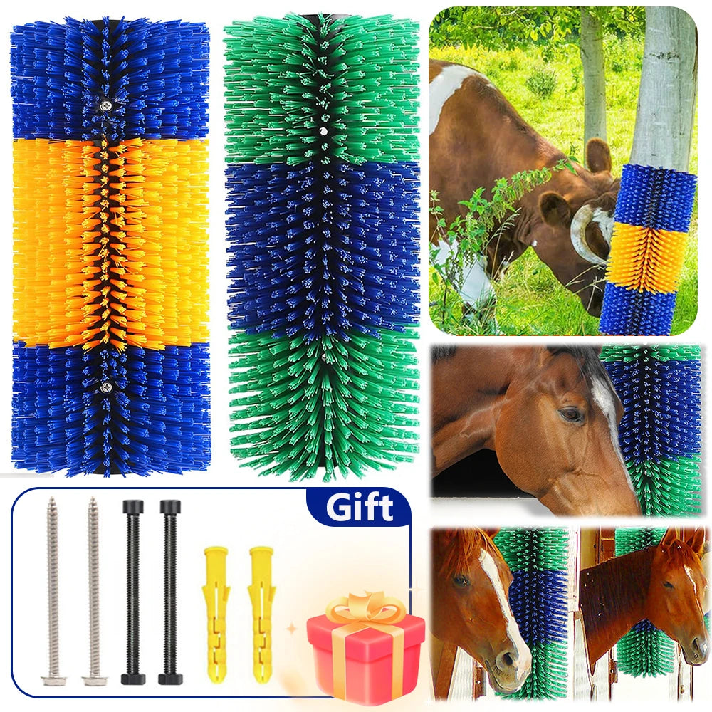 Livestock Scratching Brush for Horses, Cows, and Goats