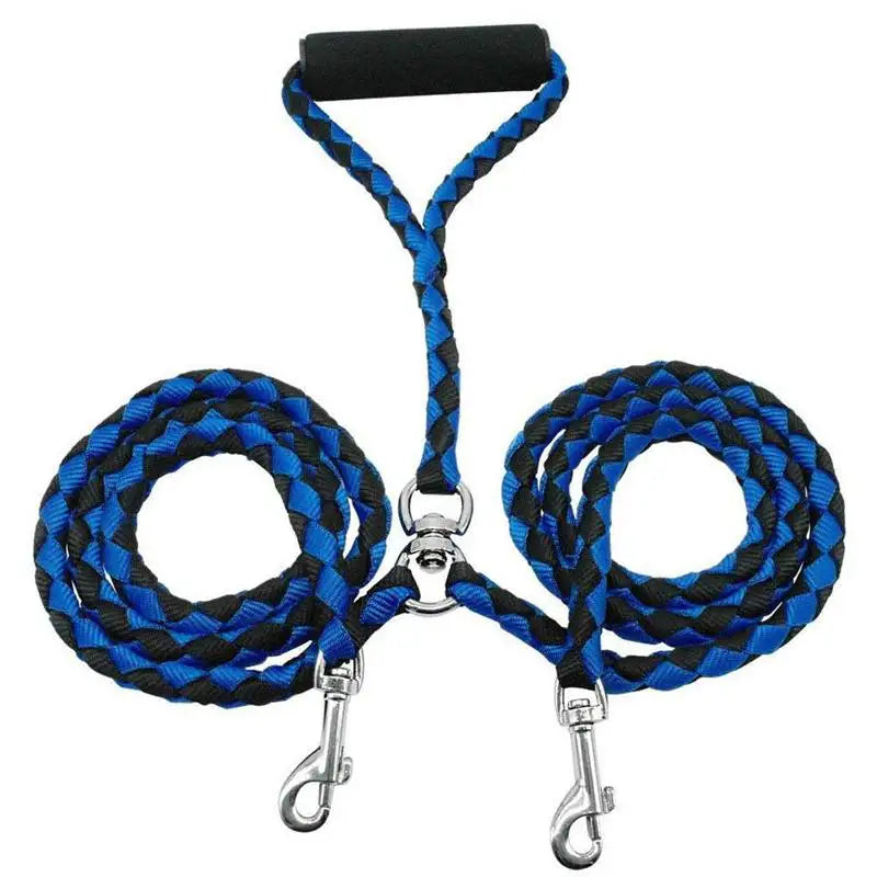 Double Dog Leash with 360° Rotating Tangle-Free Design