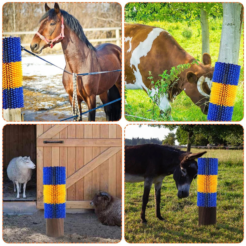 Livestock Scratching Brush for Horses, Cows, and Goats