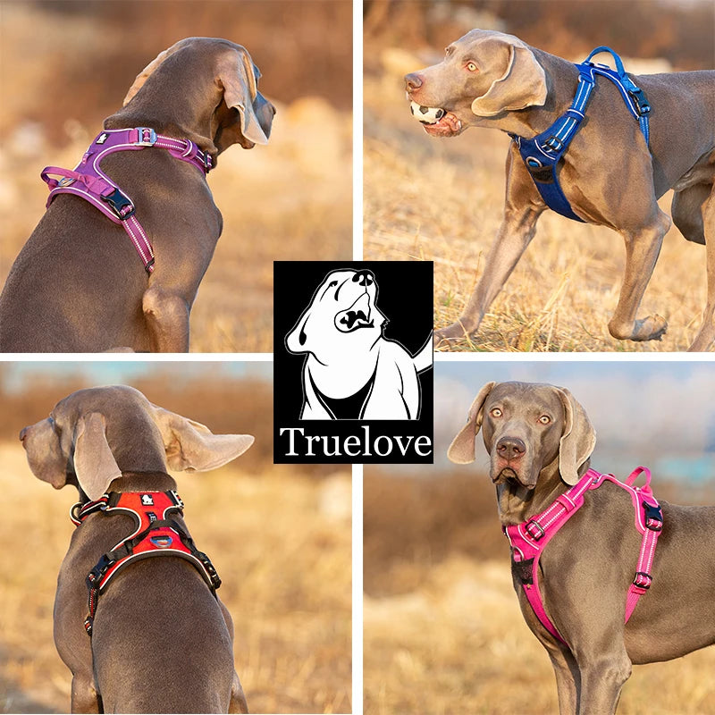 Truelove Reflective No-Pull Nylon Dog Harness – Adjustable for Walking & Running