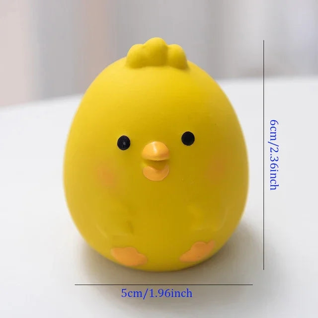 Durable, Squeaky, Yellow Rubber Chick Dog Chew Toy – Bite & Chew Resistant - Assists in Oral-Cleaning