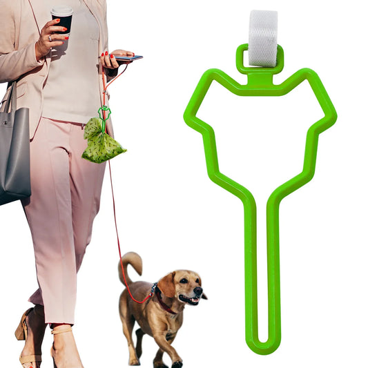 Hands-Free Dog Poop Bag Clip with 1 Roll of Waste Bags