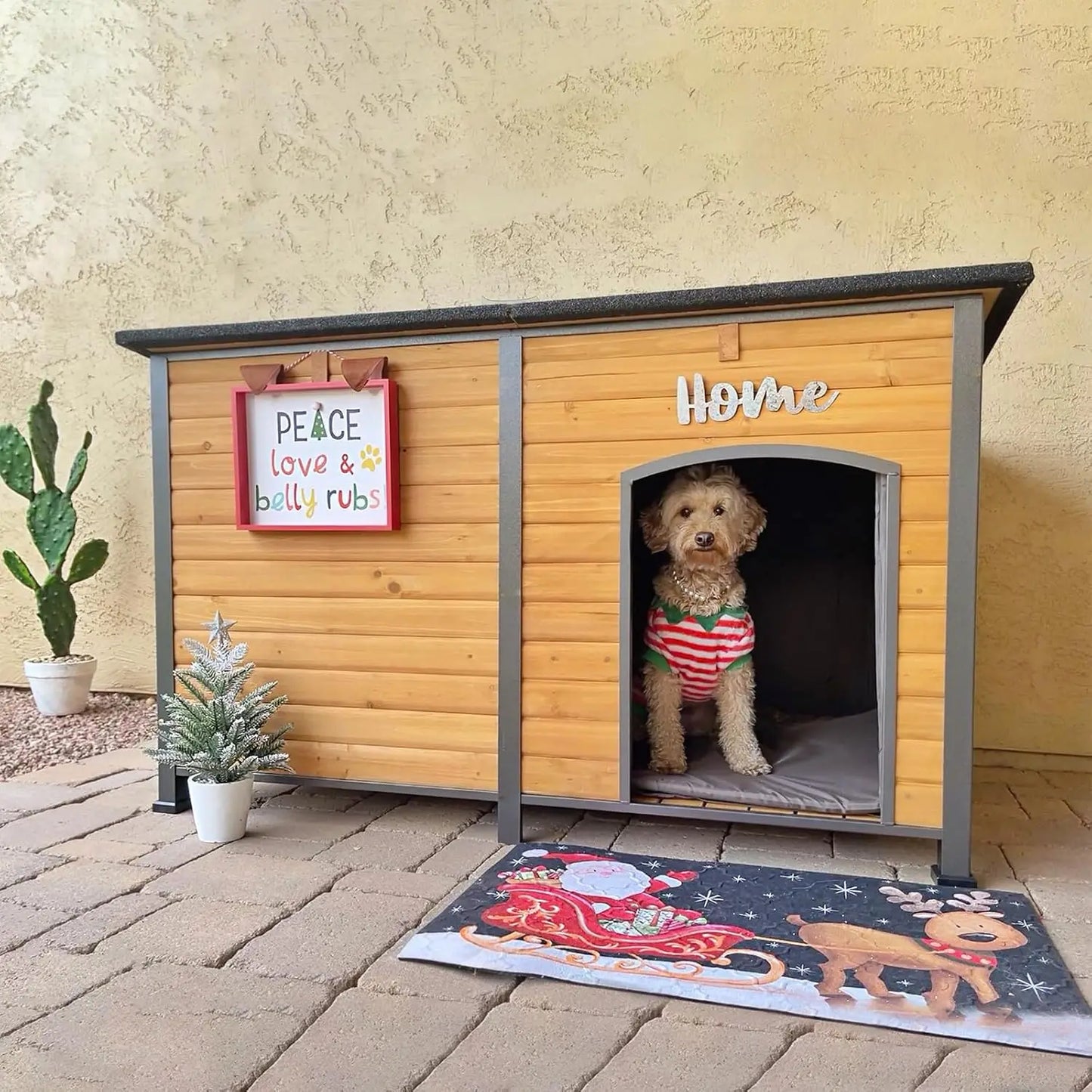 Insulated, Waterproof, Large Dog House for Indoor & Outdoor Use