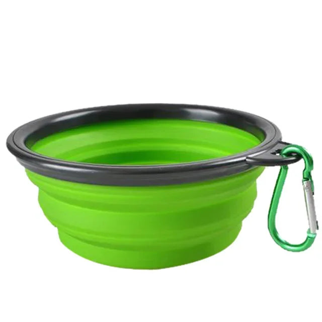 Foldable Silicone Pet Bowl – Portable Collapsible Feeder for Dogs & Cats (350ML/1000ML)