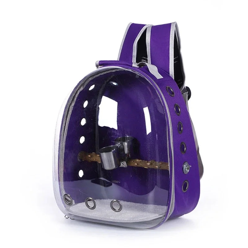 Bird & Small Pet Carrier Backpack – Space Capsule Design for Travel & Outdoor Adventures