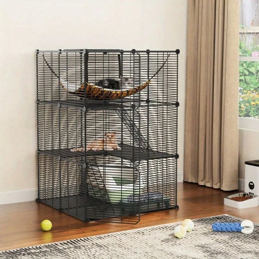 DIY Metal Pet Playpen & Indoor Crate for Cats and Small Animals