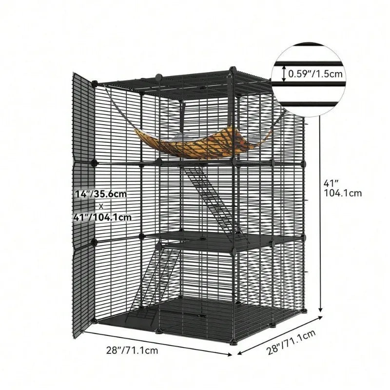 DIY Metal Pet Playpen & Indoor Crate for Cats and Small Animals