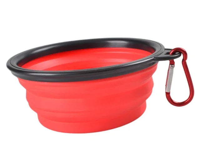 Foldable Silicone Pet Bowl – Portable Collapsible Feeder for Dogs & Cats (350ML/1000ML)