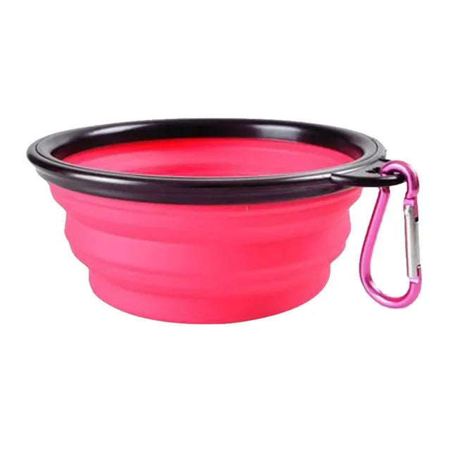 Foldable Silicone Pet Bowl – Portable Collapsible Feeder for Dogs & Cats (350ML/1000ML)