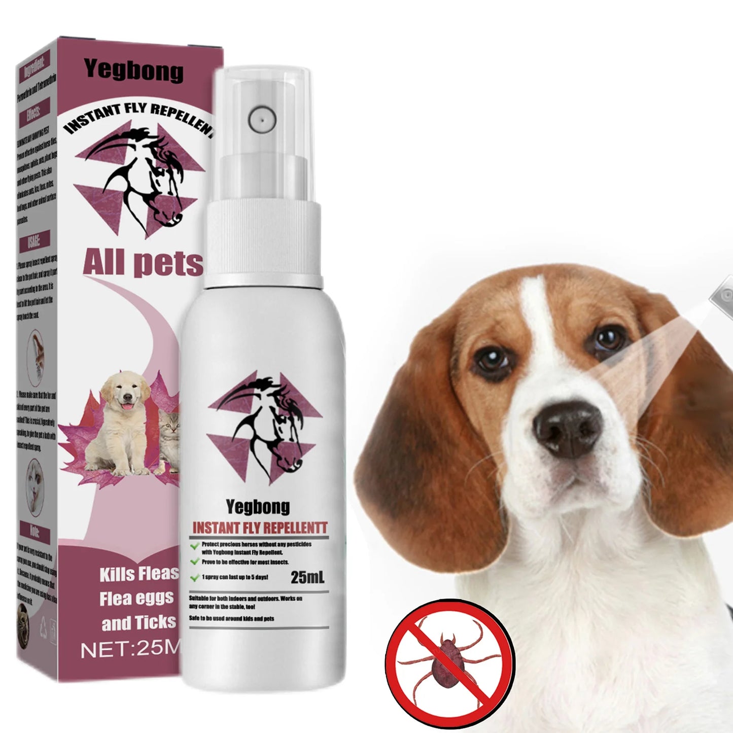 Pet Flea Tick and Mosquito Spray for Dogs Cats and Home