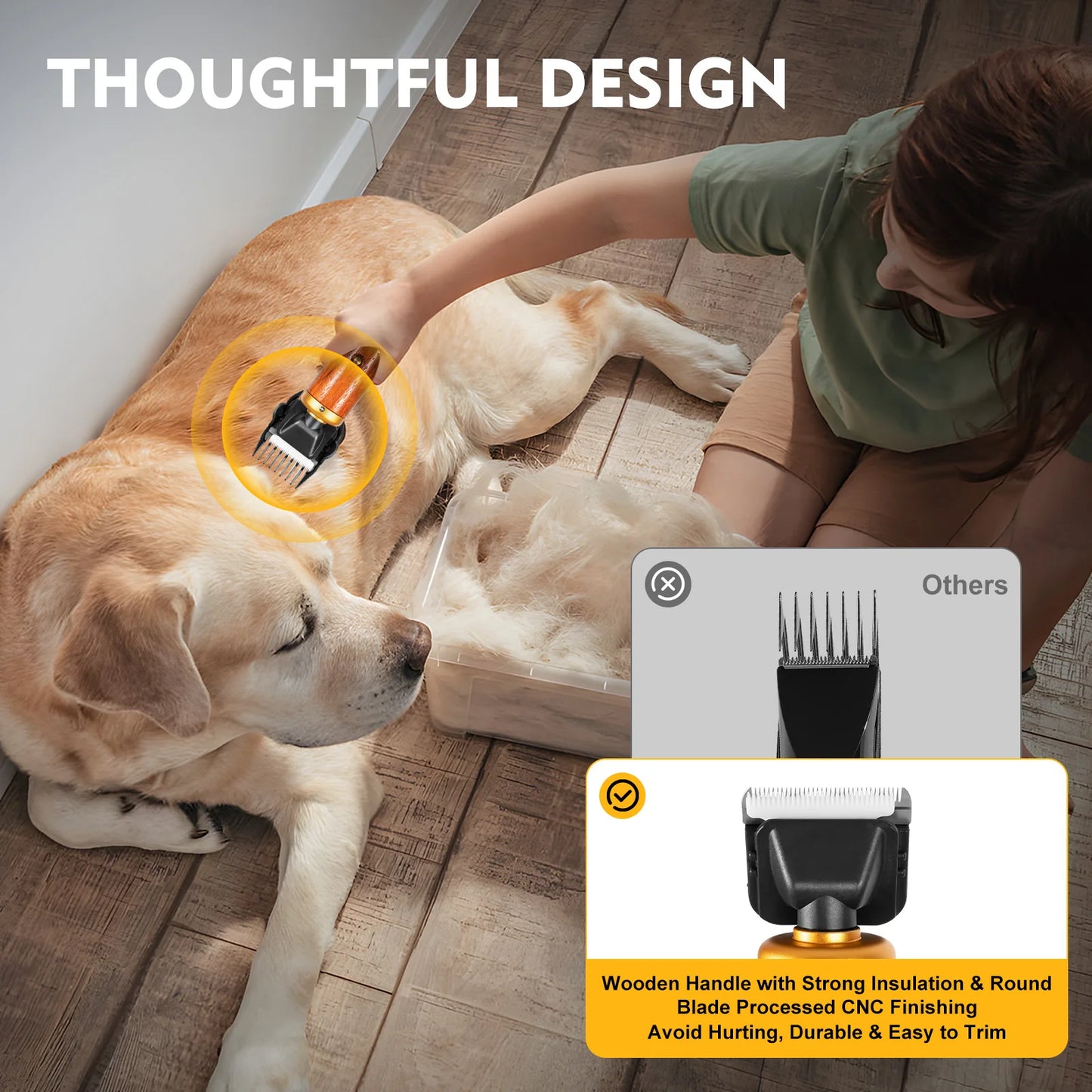 55 W Electric Pet Hair Clipper for Goats, Horses and Large Dogs