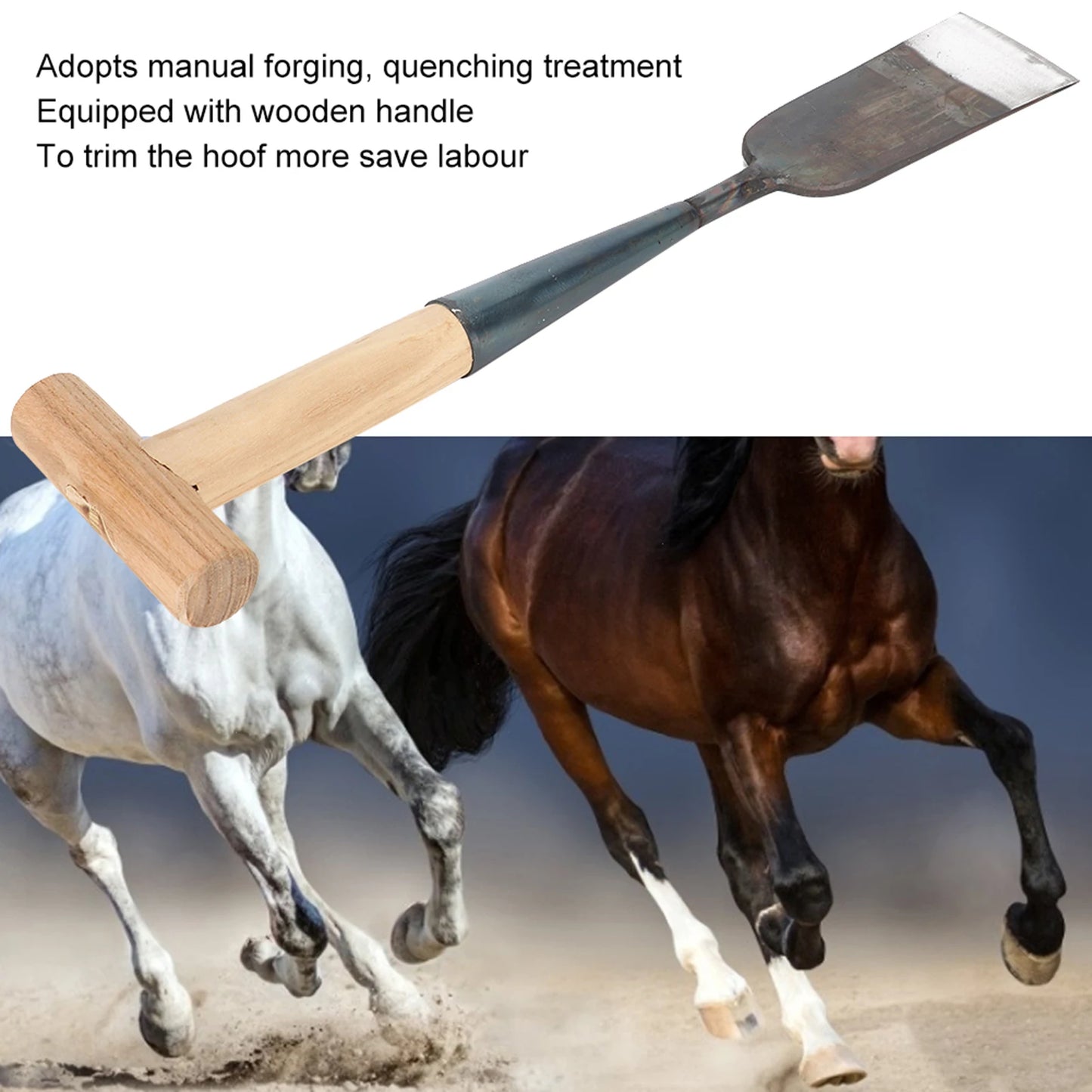 Manganese Steel Horseshoe Trimming Shovel – Hoof Clipping Tool for Livestock & Farm Use