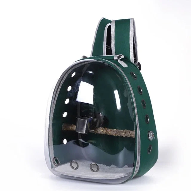 Bird & Small Pet Carrier Backpack – Space Capsule Design for Travel & Outdoor Adventures