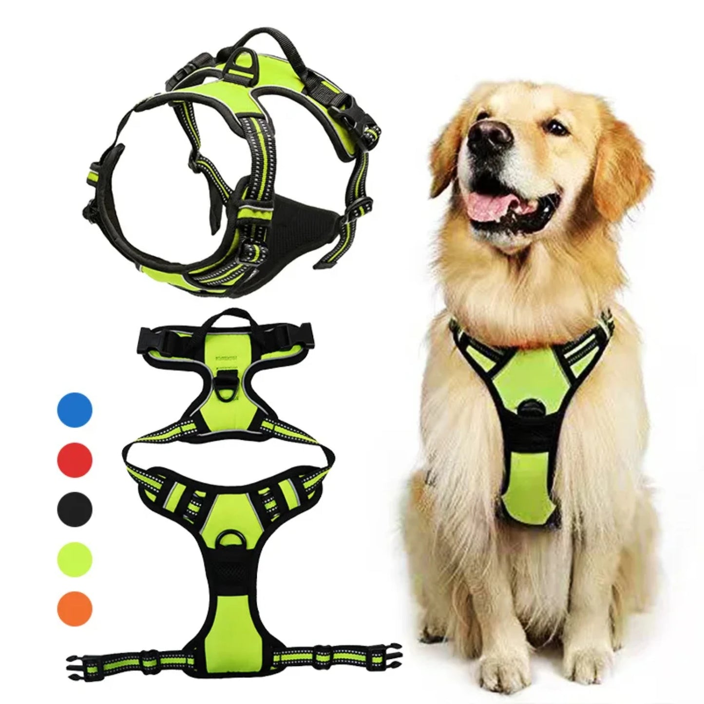 Pet Dog Harness Reflective Adjustable Vest