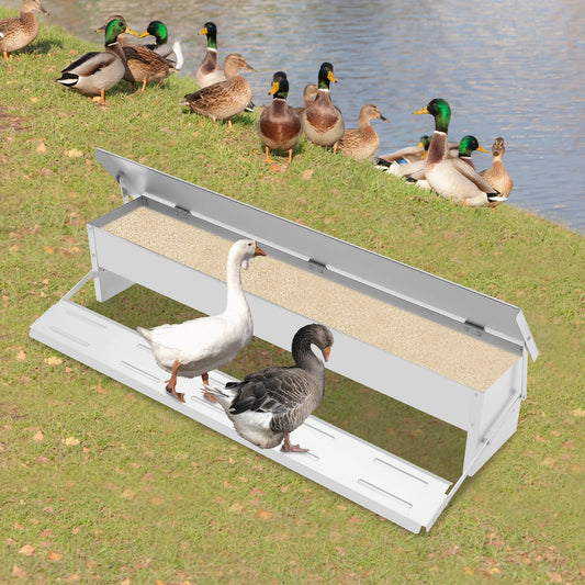 10KG Automatic Poultry Feeder for Chickens, Ducks & Pigeons – Large Capacity Trough