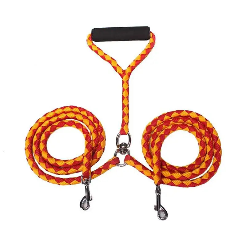 Double Dog Leash with 360° Rotating Tangle-Free Design