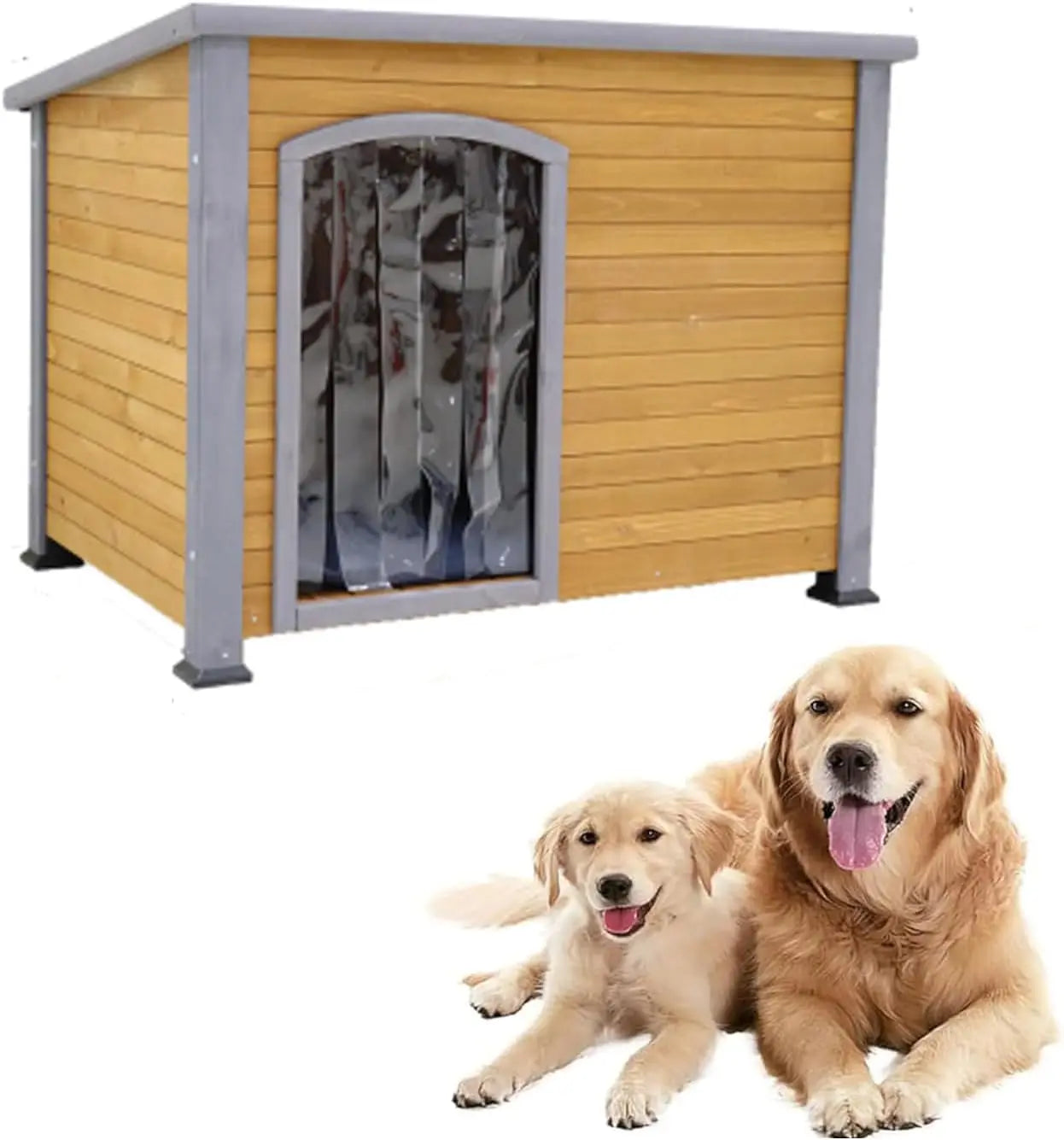 Extra Large Weatherproof Outdoor Dog House with PVC Sloped Roof