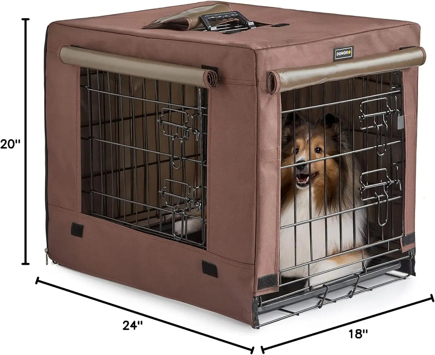 Double Door, Indoor Dog Crate with Cover for Small Dogs & Cats