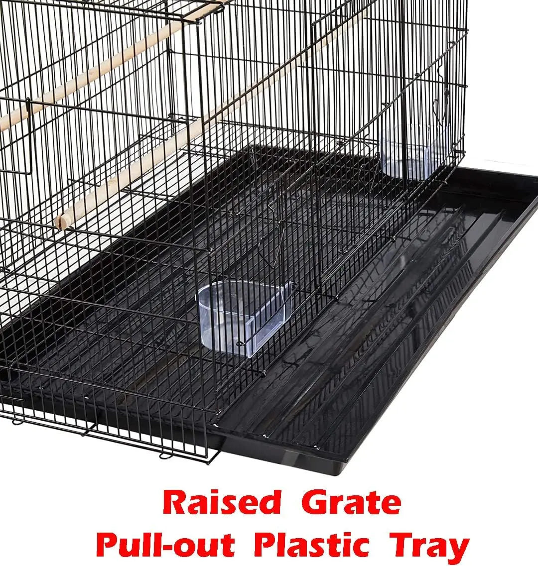 Set of 6 Aviary Breeding Cages for Finches, Parakeets, Canaries and Lovebirds - Black  24"x16"x16"