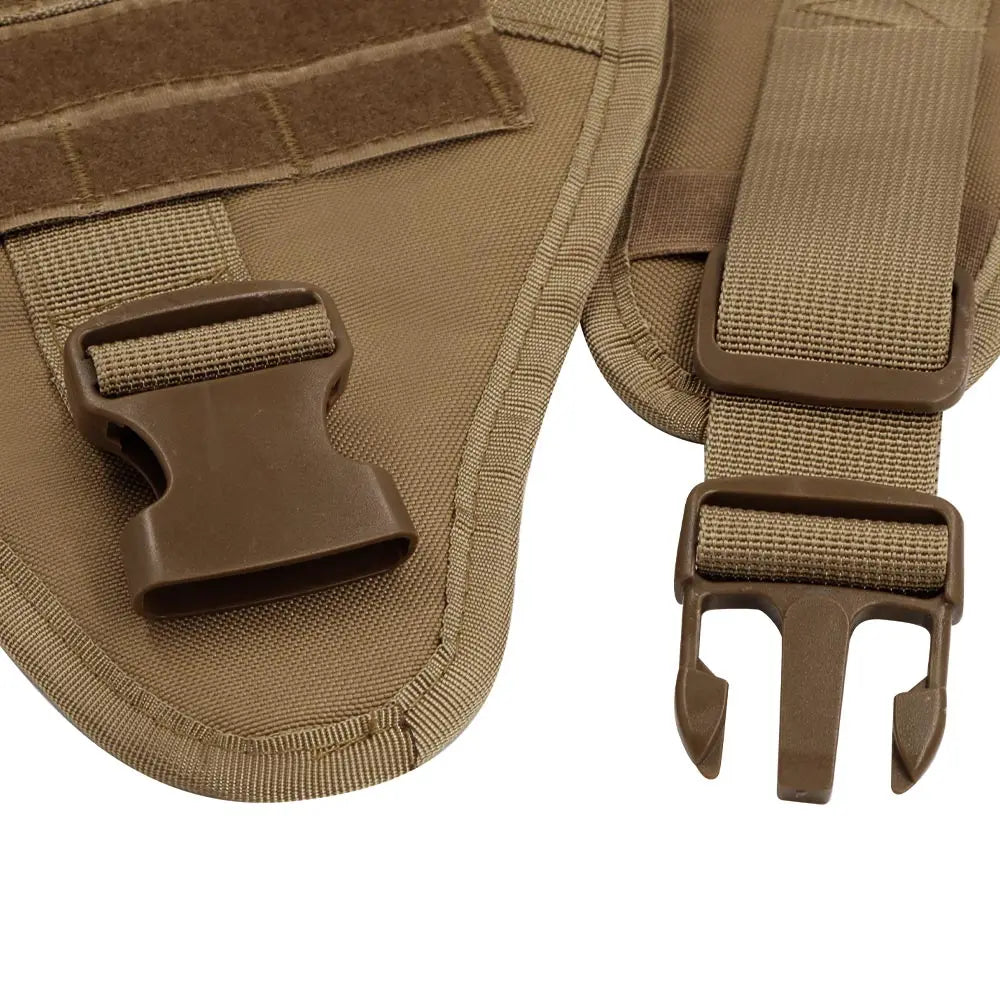 Military Dog Harness and Leash Set with Storage