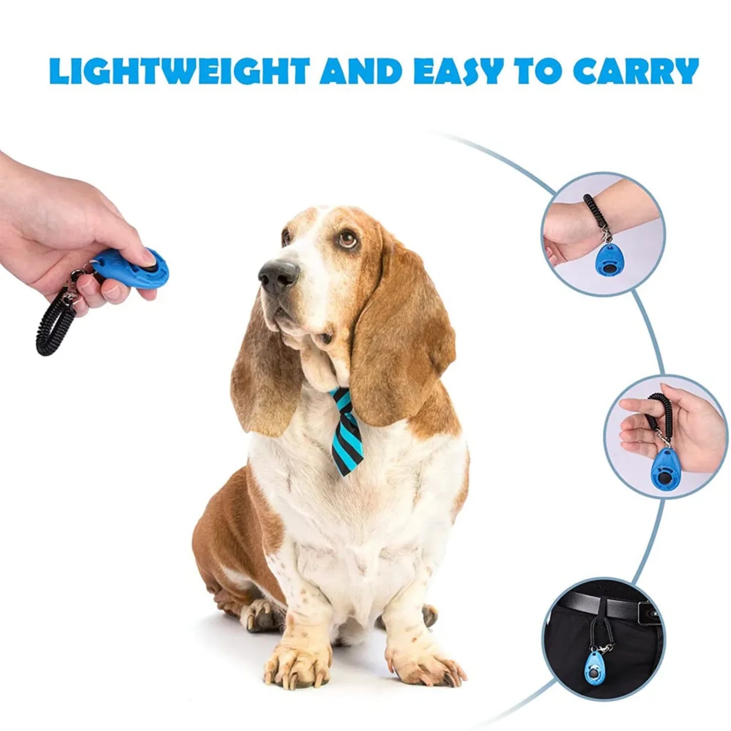 2-Pack Dog Training Clickers with Wrist Straps