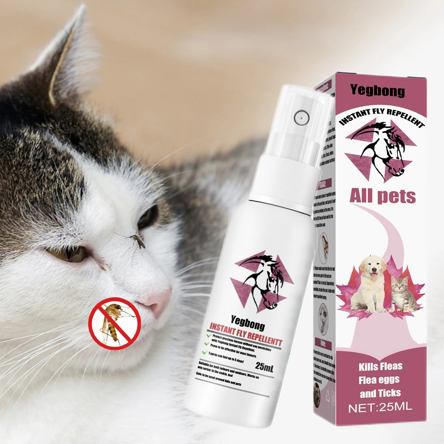 Pet Flea Tick and Mosquito Spray for Dogs Cats and Home