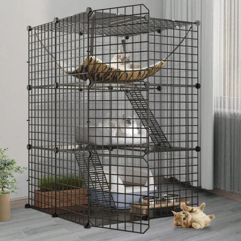 DIY Metal Pet Playpen & Indoor Crate for Cats and Small Animals