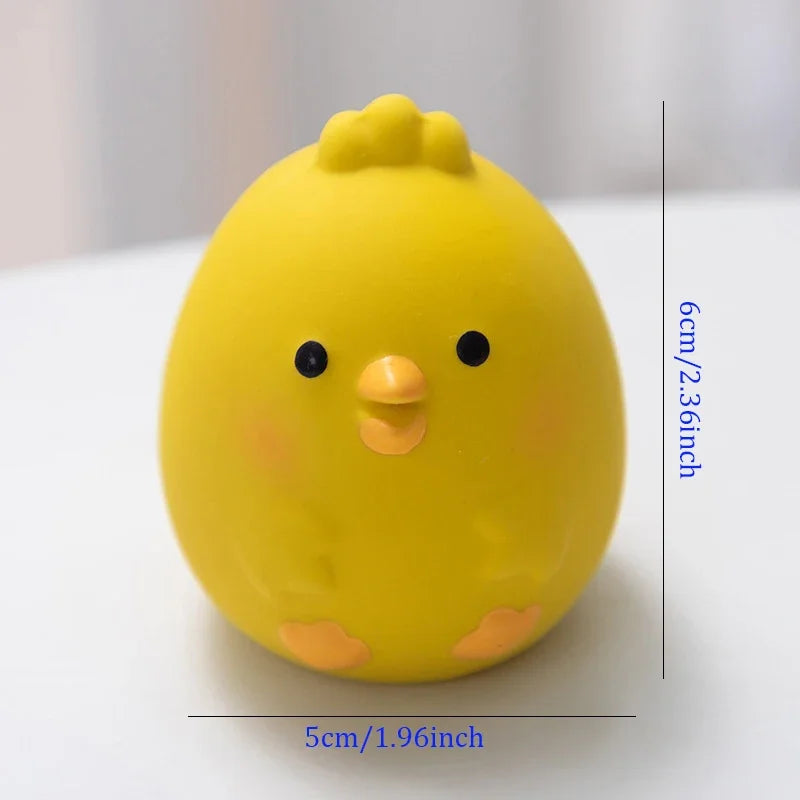 Durable, Squeaky, Yellow Rubber Chick Dog Chew Toy – Bite & Chew Resistant - Assists in Oral-Cleaning