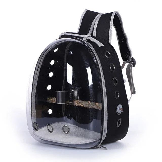 Bird & Small Pet Carrier Backpack – Space Capsule Design for Travel & Outdoor Adventures