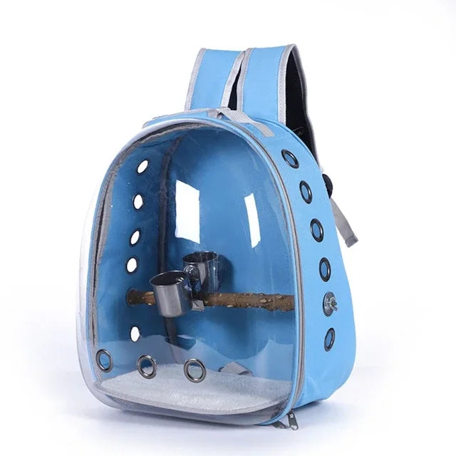 Bird & Small Pet Carrier Backpack – Space Capsule Design for Travel & Outdoor Adventures