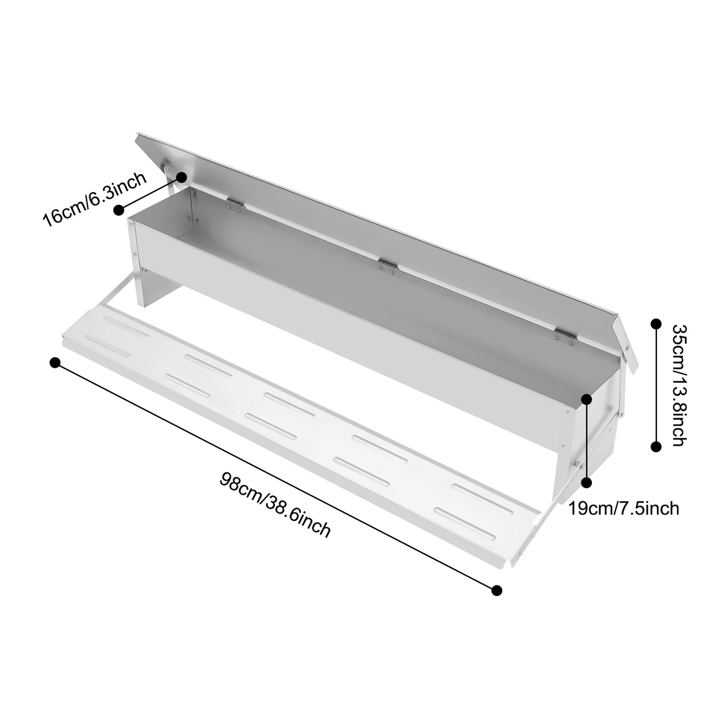 10KG Automatic Poultry Feeder for Chickens, Ducks & Pigeons – Large Capacity Trough