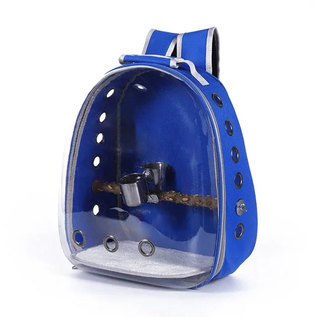 Bird & Small Pet Carrier Backpack – Space Capsule Design for Travel & Outdoor Adventures