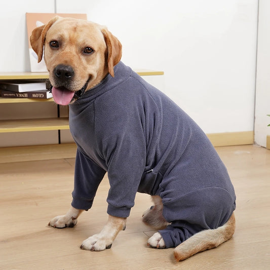 Warm 4-Legged Pet Pajamas – Cozy Winter Romper for Cats & Dogs – Soothing & Anxiety-Relief Sleepwear