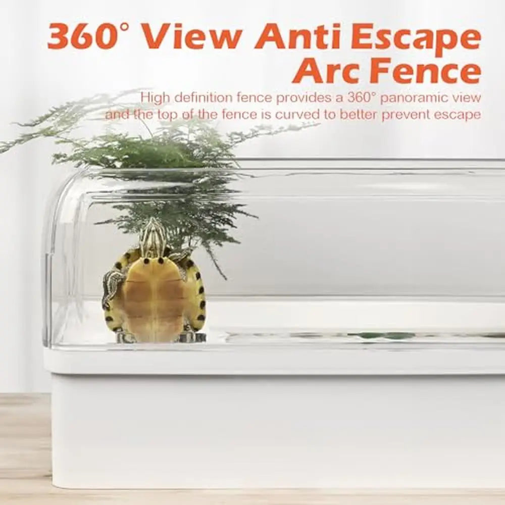 Aquatic Turtle Tank Habitat Kit with Basking Platform & Drainage