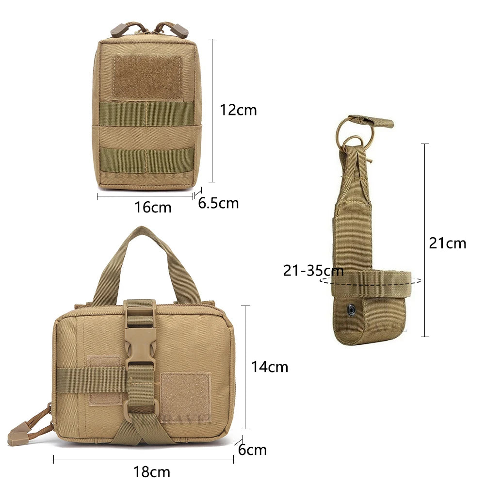 Military Dog Harness and Leash Set with Storage