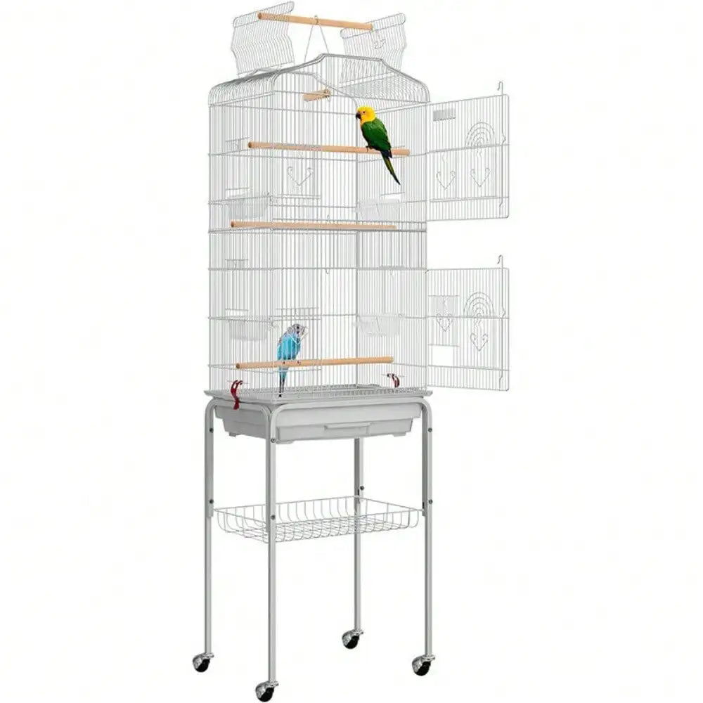 64-Inch Open Top Bird Cage for Parrots, Cockatiels, Parakeets and Conures