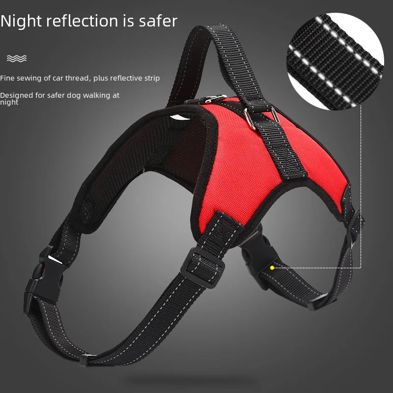 Adjustable, Reflective, Escape-Proof Dog Harness with Leash Set