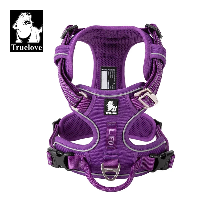 Truelove Reflective No-Pull Nylon Dog Harness – Adjustable for Walking & Running