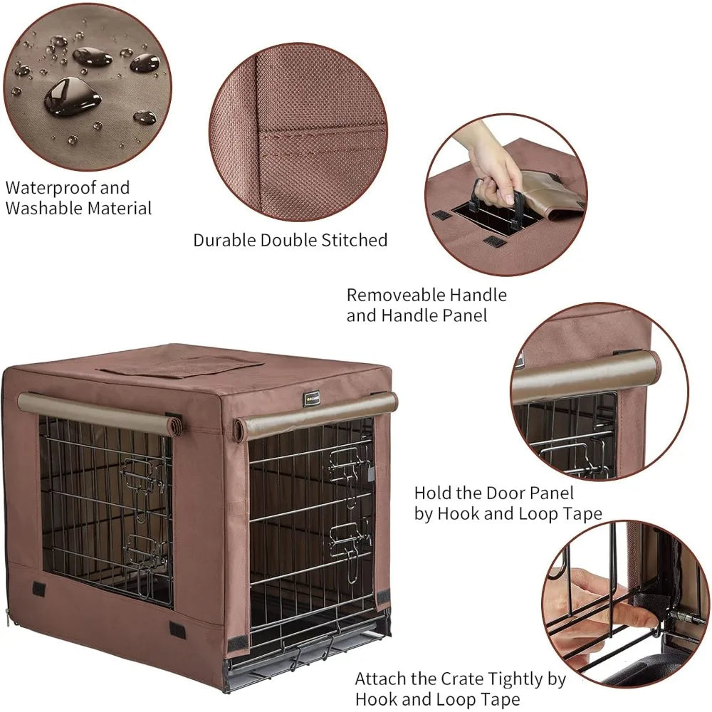 Double Door, Indoor Dog Crate with Cover for Small Dogs & Cats