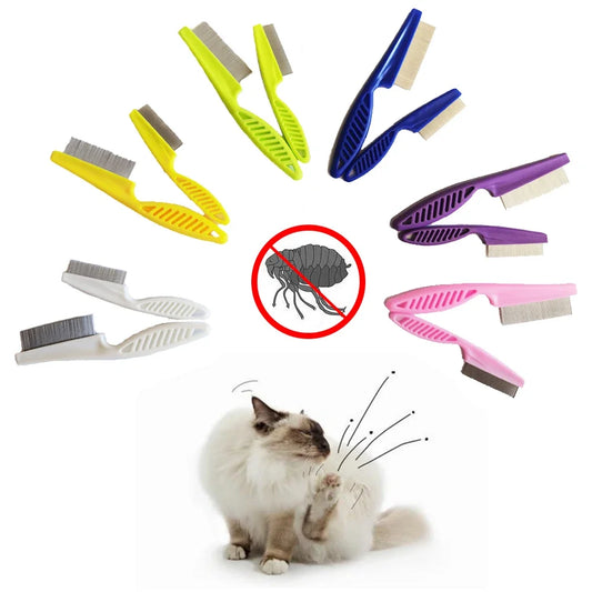 Pet Flea Tick Remover Comb Stainless Steel Grooming Tool for Dogs and Cats