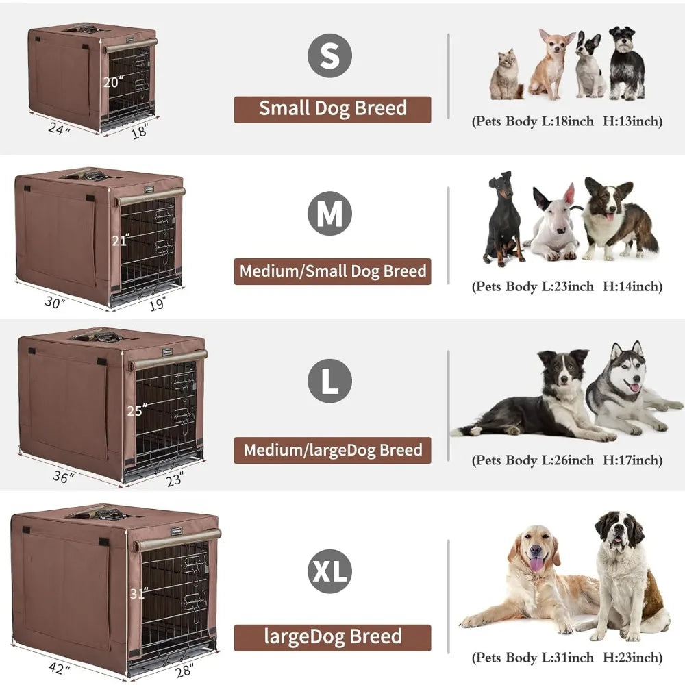 Double Door, Indoor Dog Crate with Cover for Small Dogs & Cats