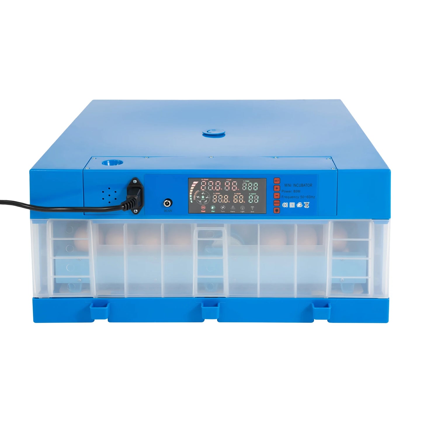 80W Automatic Egg Incubator with Digital Temperature Control – 64 Egg Capacity