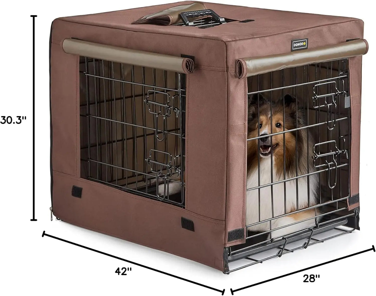 Double Door, Indoor Dog Crate with Cover for Small Dogs & Cats