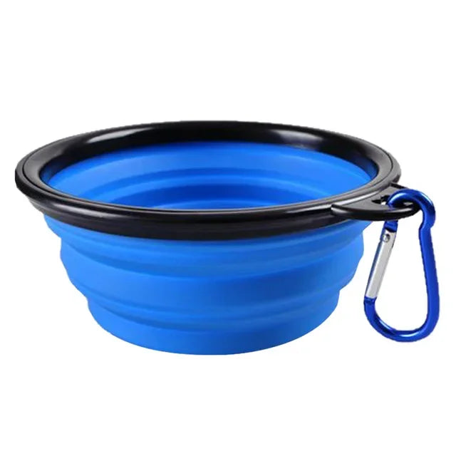 Foldable Silicone Pet Bowl – Portable Collapsible Feeder for Dogs & Cats (350ML/1000ML)