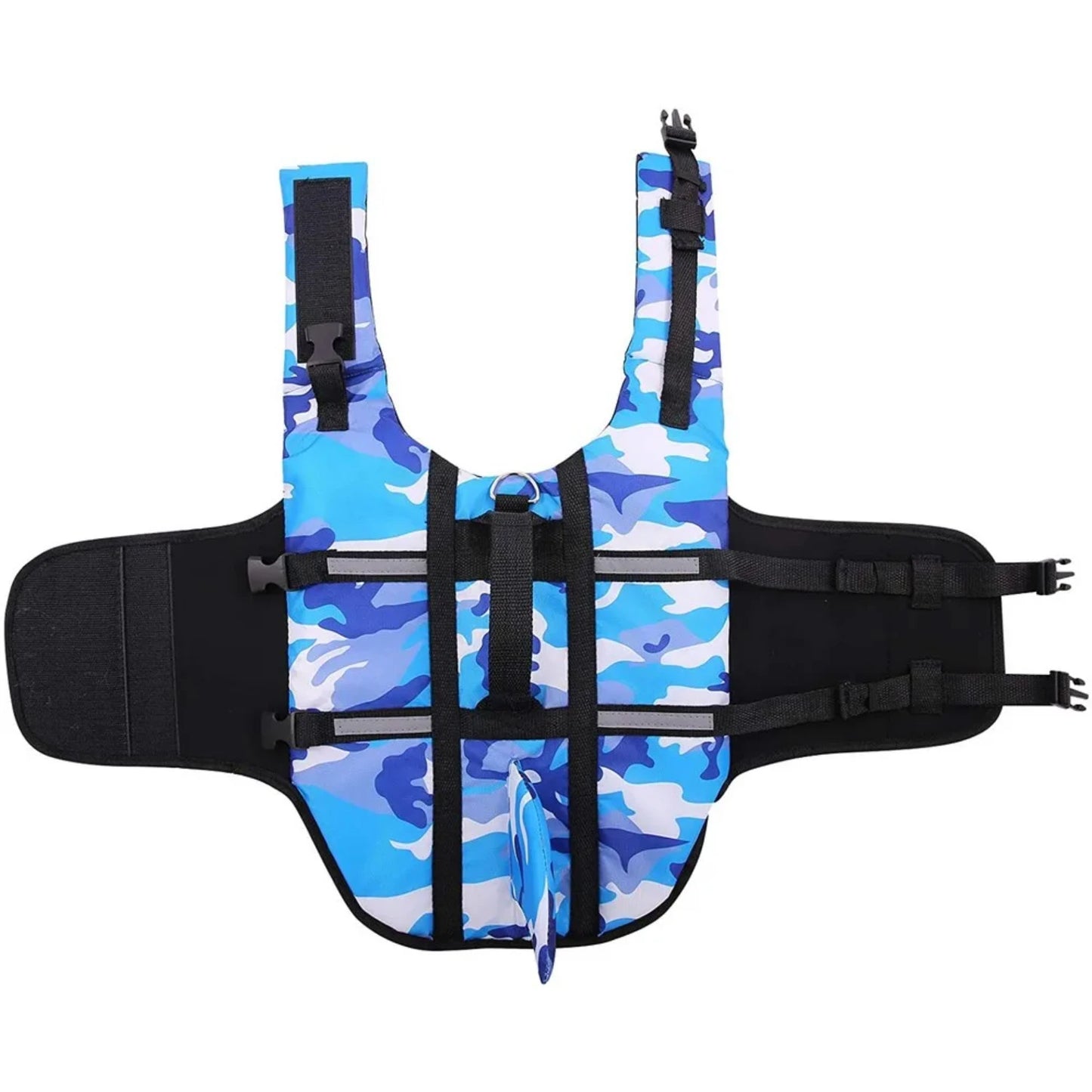 Camouflage Dog Life Jacket with Fin