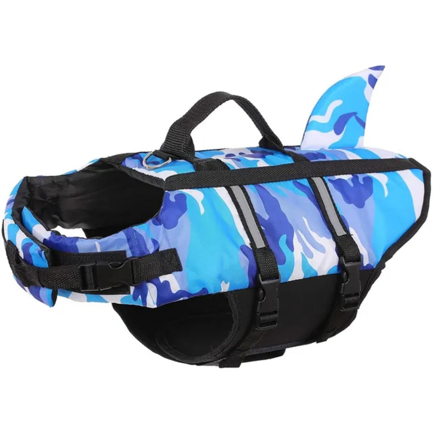 Camouflage Dog Life Jacket with Fin